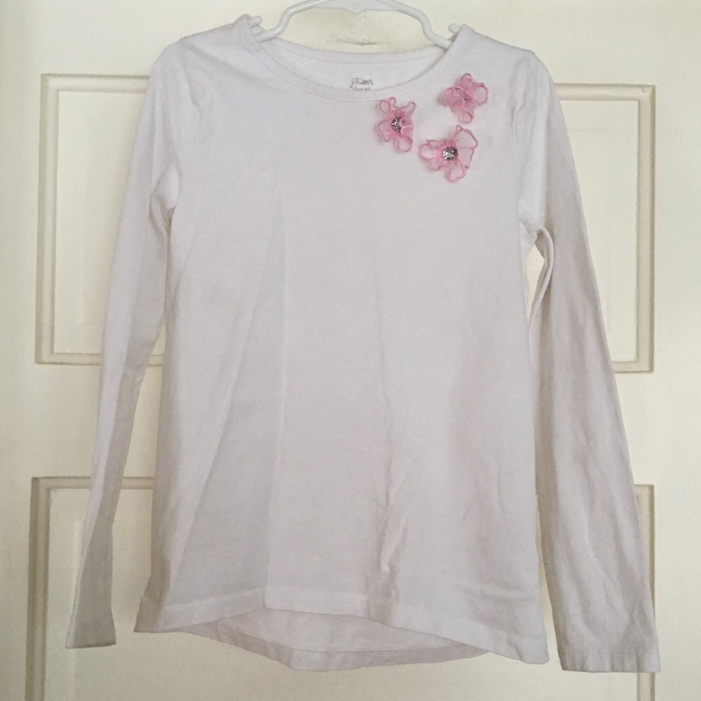 Jillian’s Closet Girls L 6x shirt w/flower detail